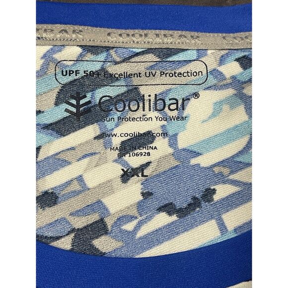 Coolibar Women’s UPF 50+ Sun Protection Top- Long Sleeve- Blue Pattern- Sz XXL - Picture 3 of 8